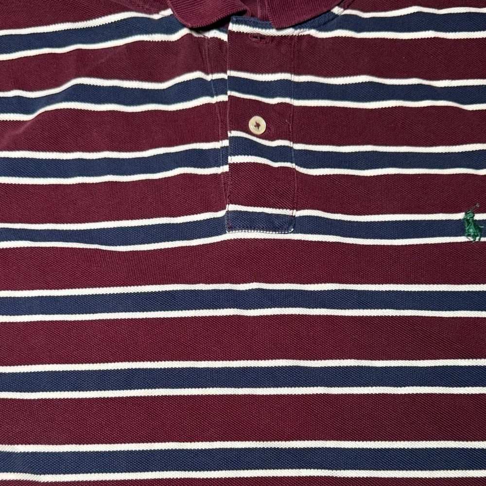 Polo Ralph Lauren Classic Fit Striped Soft Polo Shirt XXL Maroon